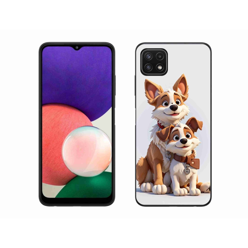 Gél borítás mmCase Samsung Galaxy A22 5G - rajzoló kutyákhoz