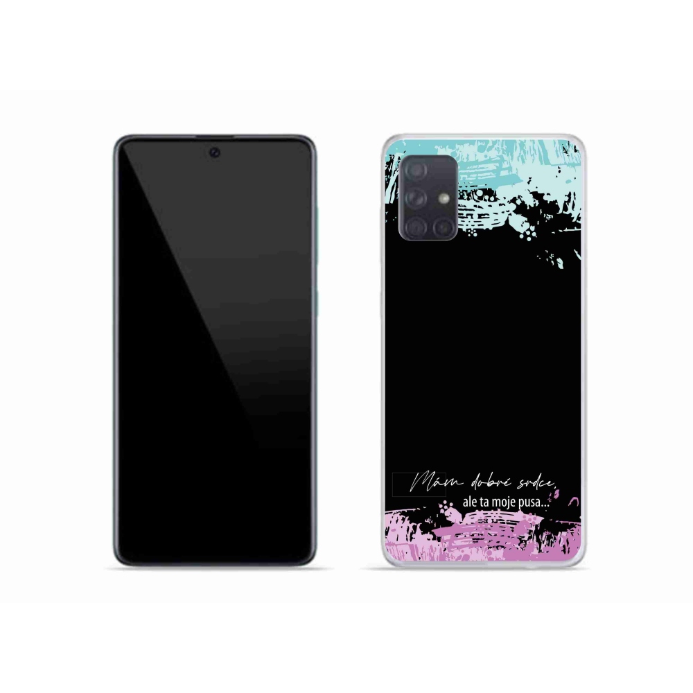 Gél borító mmCase Samsung Galaxy A51 - vicces szöveg 3 fekete háttérrel