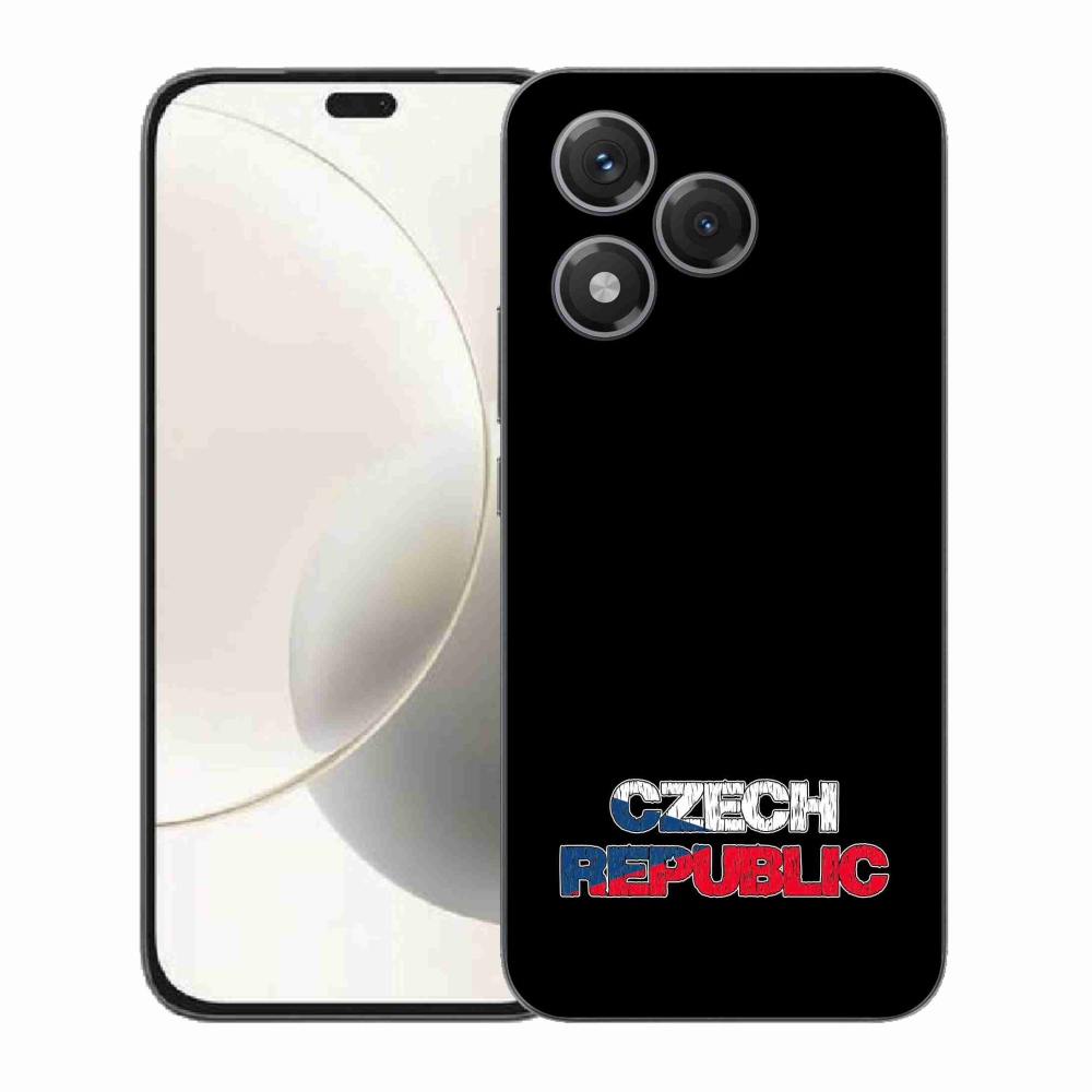 Zselés borító mmCase a Honor 400 Lite-hoz - Csehország fekete háttér