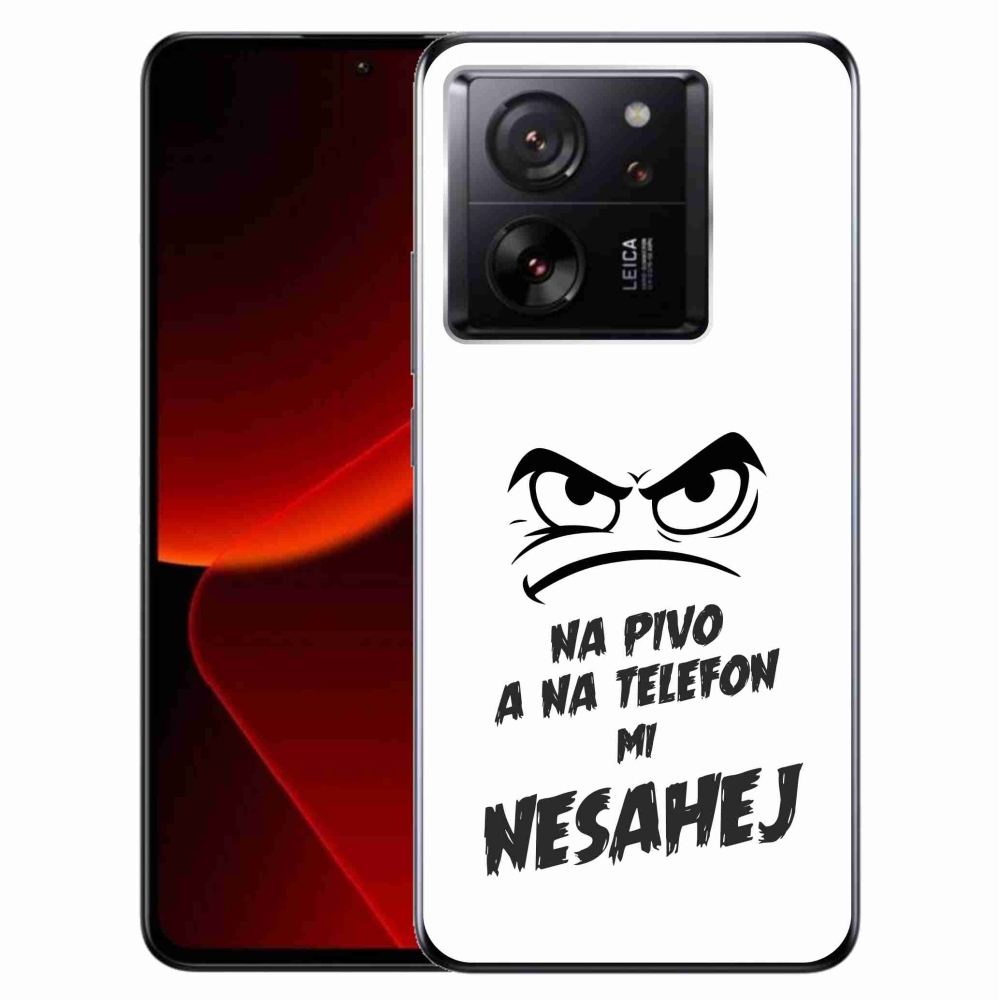 Gél borítás mmCase a Xiaomi 13T/13T Pro - sör motívum 2 fehér háttérrel