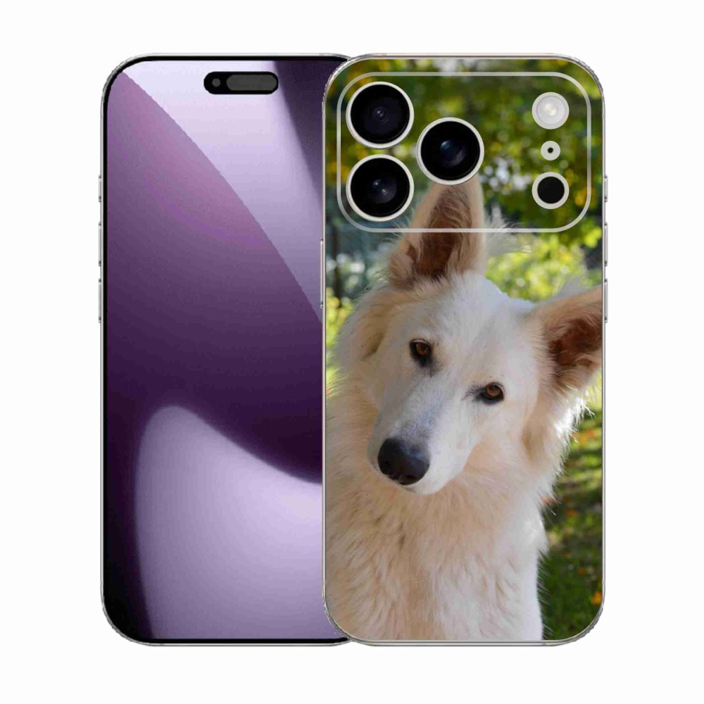 Gél borítás mmCase iPhone 17 Pro készülékhez - Fehér svájci juhász 1