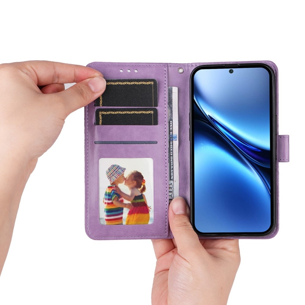 Napraforgó könyv tok a Vivo X200 Pro 5G készülékhez - lila