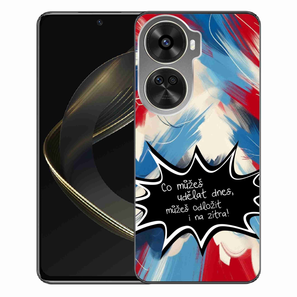 Gél borító mmCase a Huawei Nova 12 SE-hez - vicces szöveg 9 fekete háttér