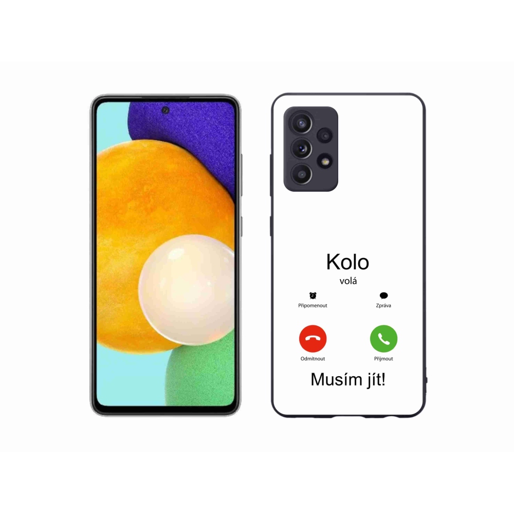 Gél borító mmCase Samsung Galaxy A52/A52 5G - a kerék hívja fehér háttérrel