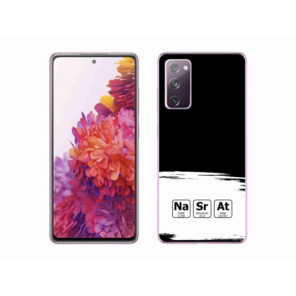 Gél borító mmCase Samsung Galaxy S20 FE - kémiai elemek fehér és fekete háttérrel