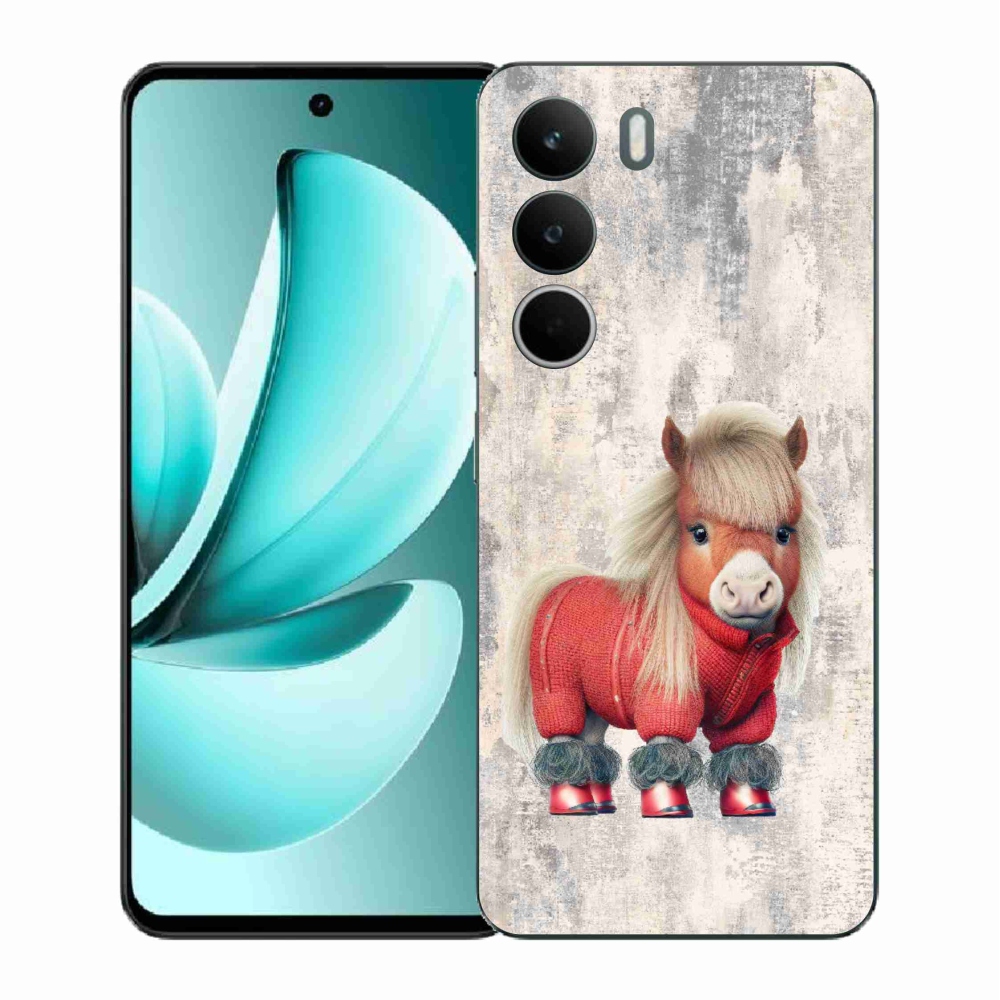 Gél borítás mmCase a Realme C71 készülékhez - póni pulóverben