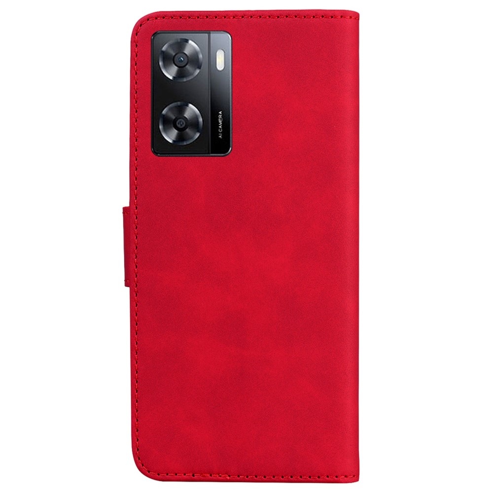 Tárcás könyvtáska Realme Narzo 50-hez - piros