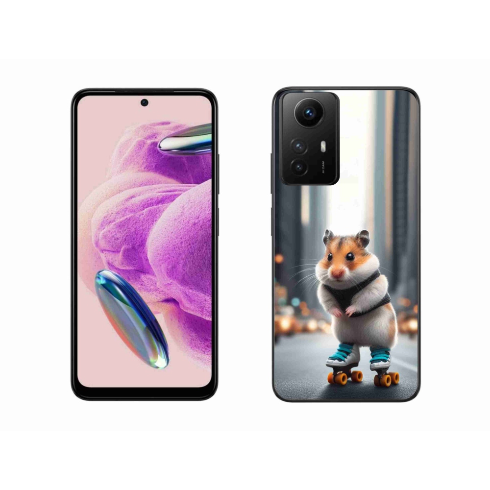 Gél borítás mmCase a Xiaomi Redmi Note 12S-hez - hörcsög a korcsolyán