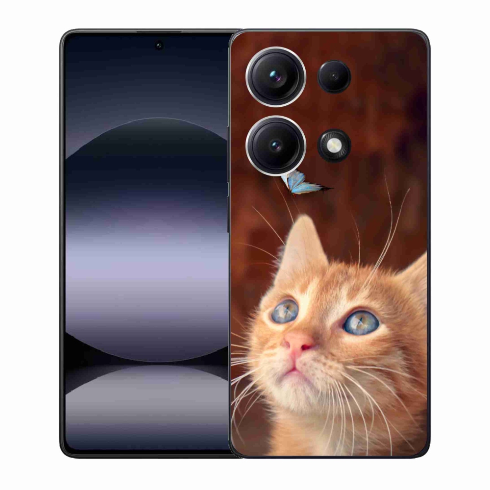 Gél borítás mmCase a Xiaomi Redmi Note 14S-hez - pillangó és cica