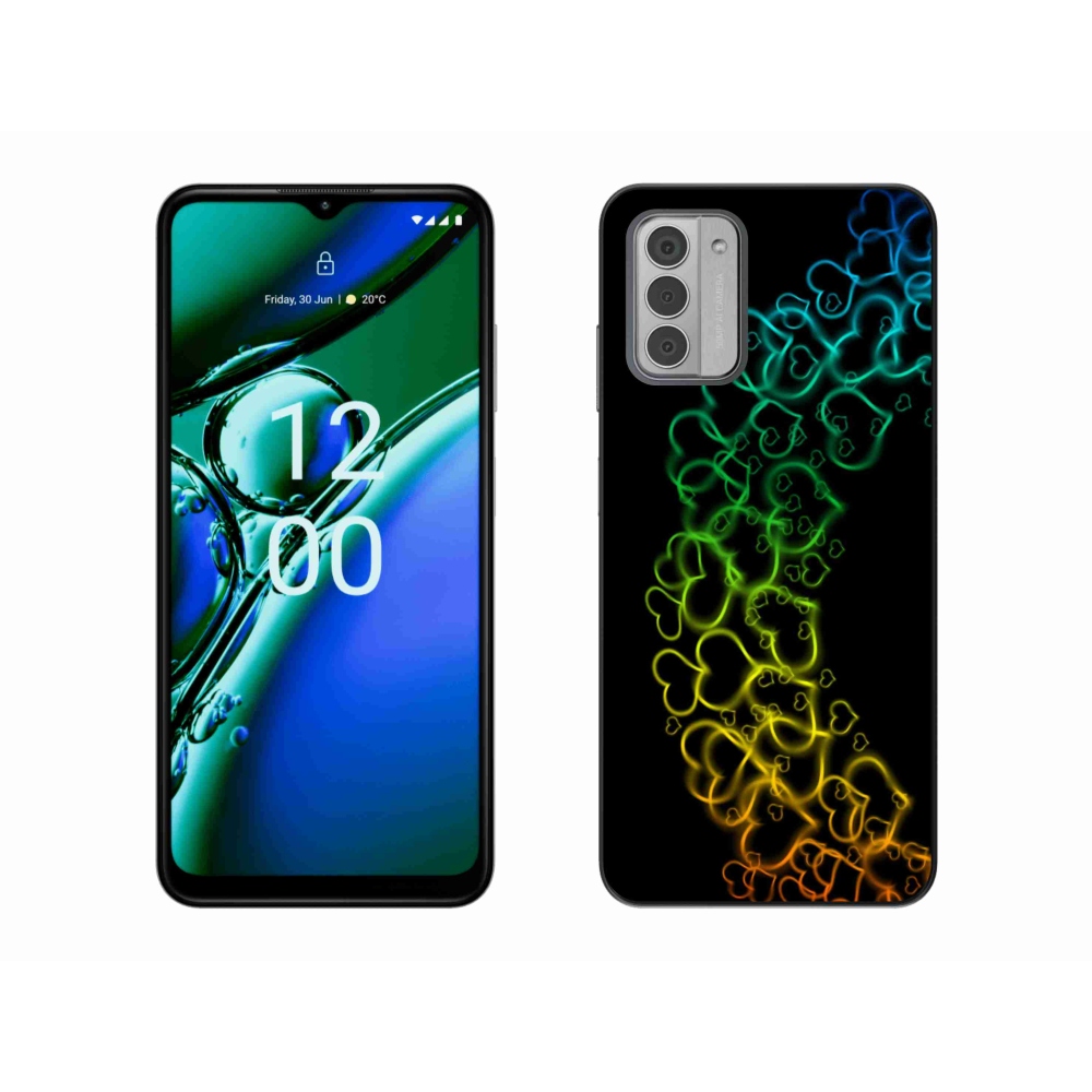 Zselés borítás mmCase a Nokia G42 készülékhez - színes szívek