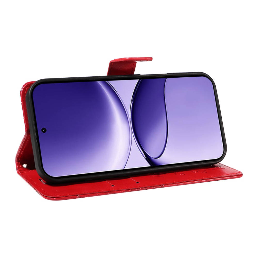 Nagy pillangó könyv tok a Xiaomi Poco F7 5G-hez - piros