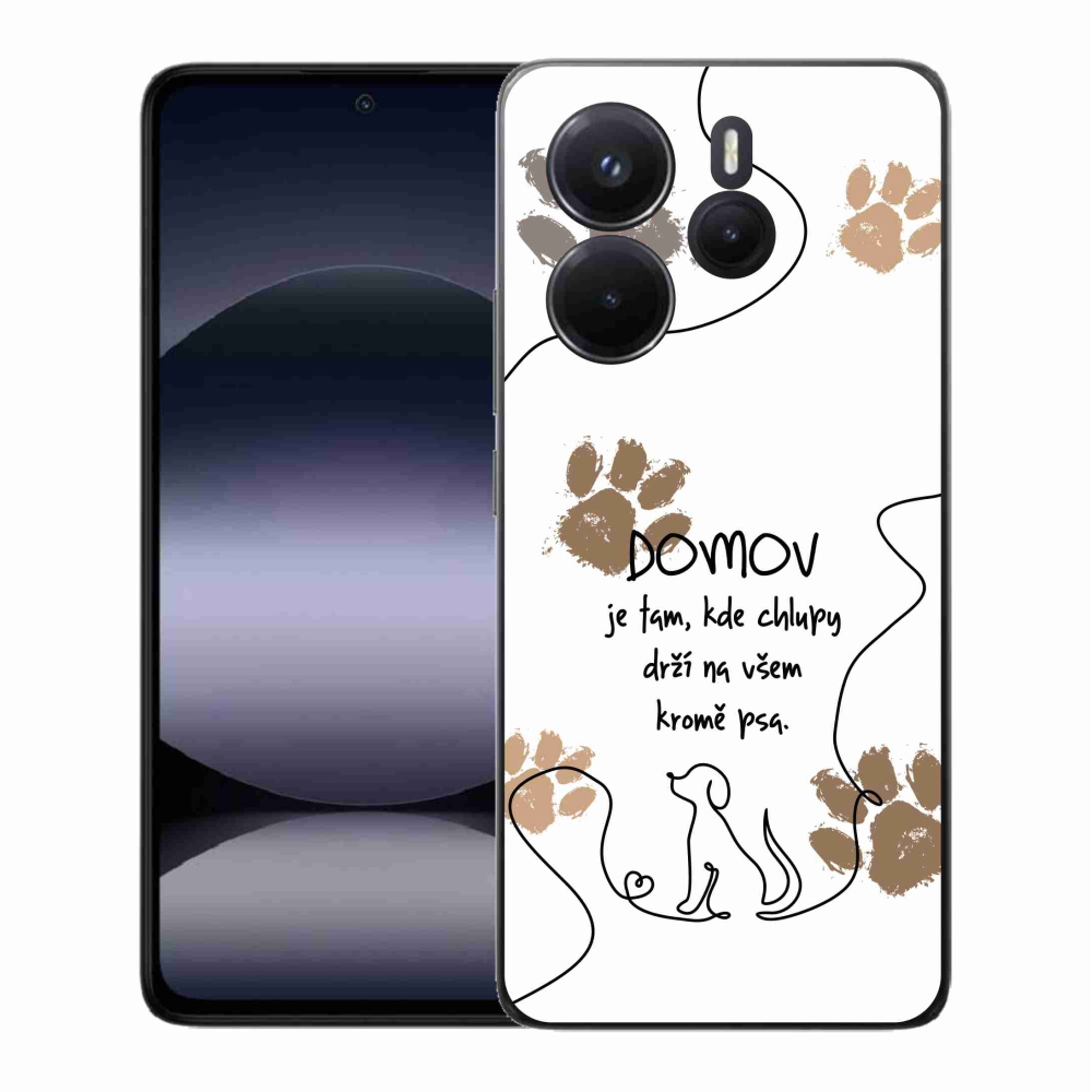 Gél borító mmCase a Xiaomi Redmi Note 14-hez - kutya motívum fehér háttérrel