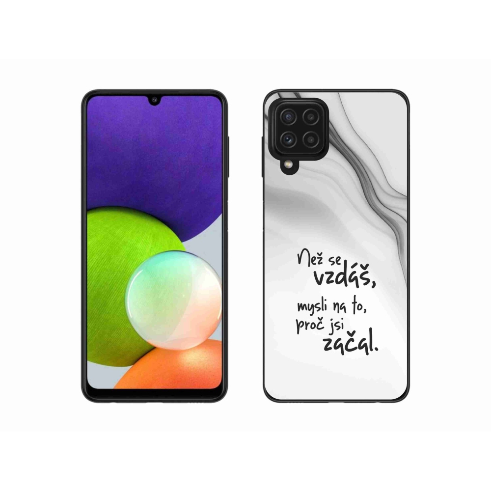 Gél borító mmCase Samsung Galaxy A22 4G - idézet 2 fehér háttér
