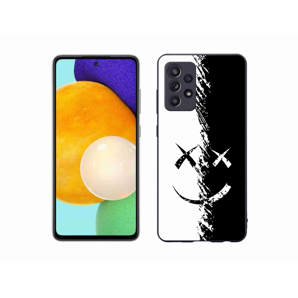 Zselés borítás mmCase Samsung Galaxy A52/A52 5G - fekete-fehér mosolygó