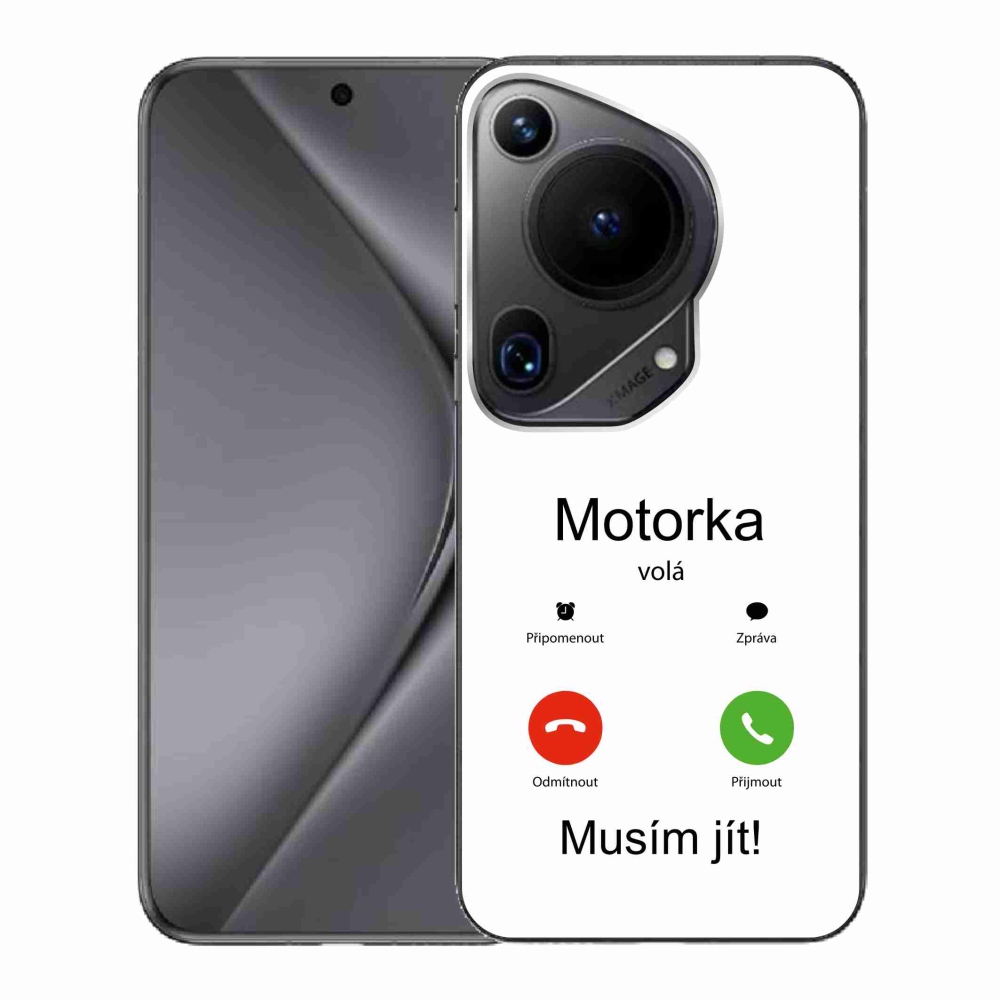 Gél borító mmCase a Huawei Pura 70 Ultra - motoros hívások fehér háttérrel