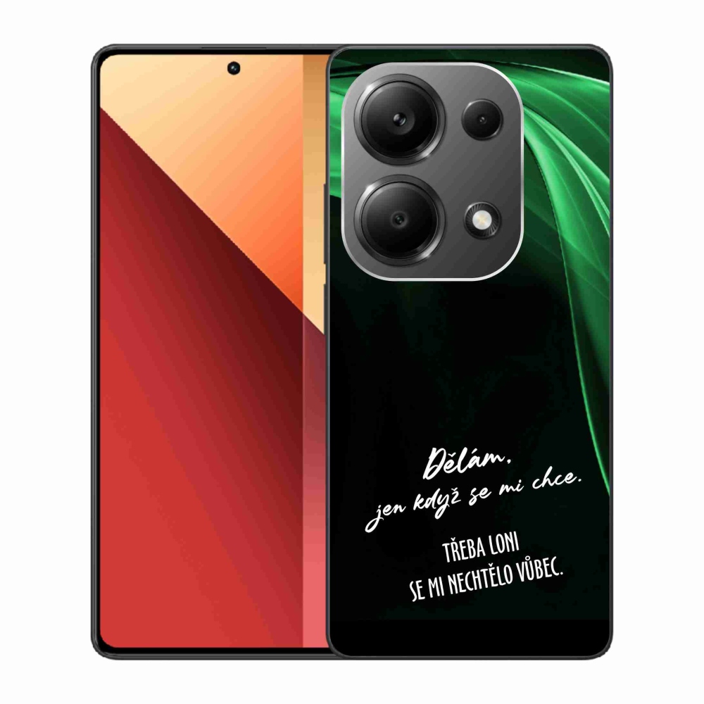Gél borító mmCase a Xiaomi Redmi Note 13 Pro 4G/Poco M6 Pro számára - vicces szöveg 12 fekete háttérrel