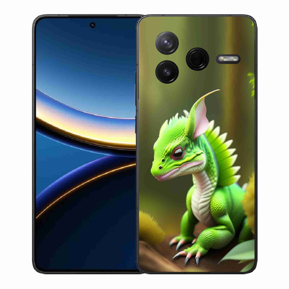 Gél borítás mmCase a Xiaomi Poco F7 Pro számára - zöld sárkány