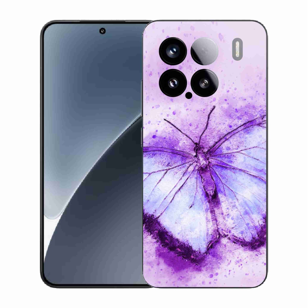 Gél borító mmCase a Xiaomi 15-öshöz - lila pillangó