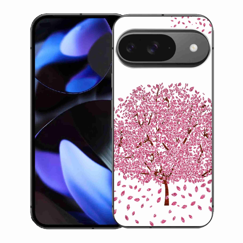 Zselés borítás mmCase a Google Pixel 9/9 Pro számára - rajzfilmfa levelekkel