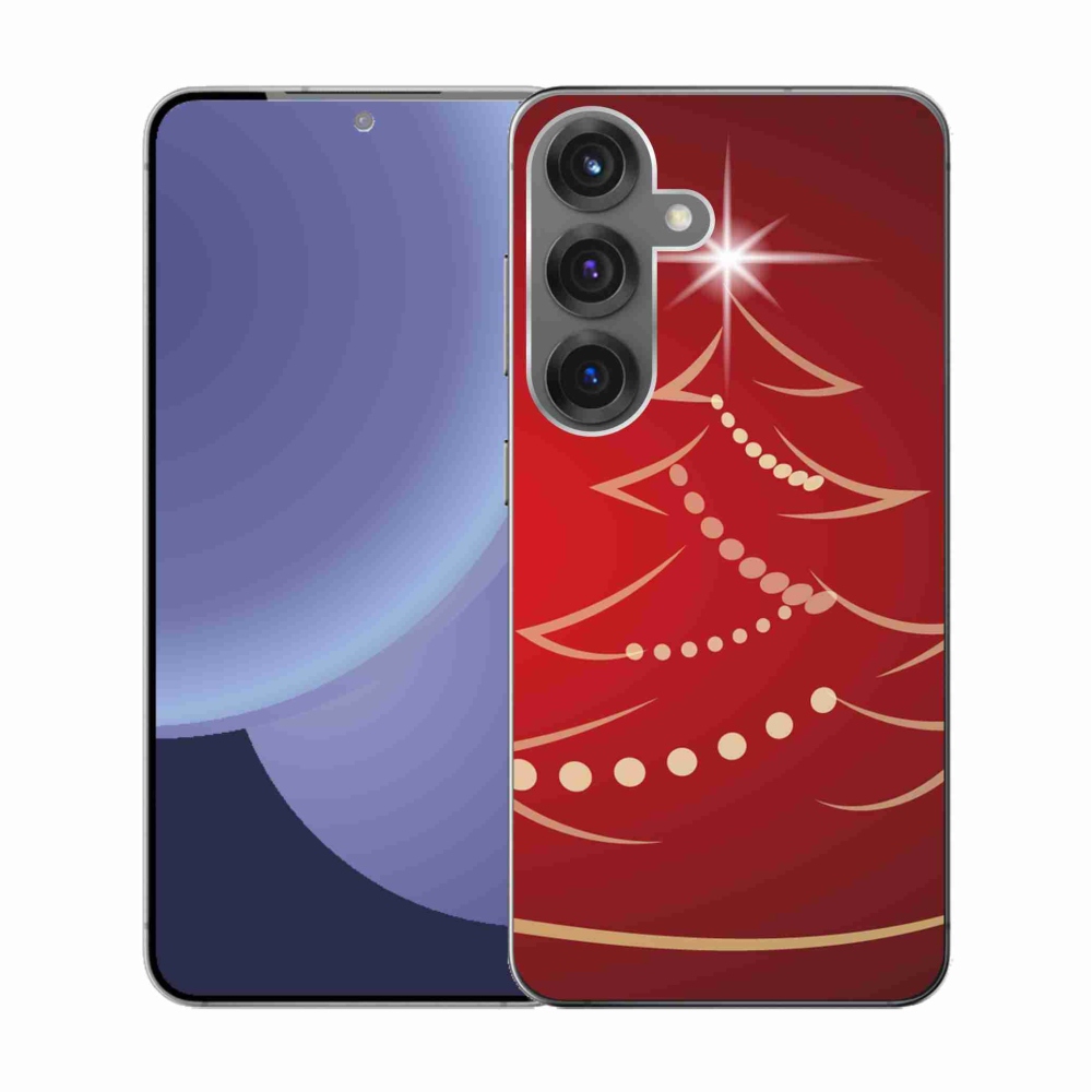 Gél borítás mmCase Samsung Galaxy S25 készülékhez - karácsonyfa karikatúra