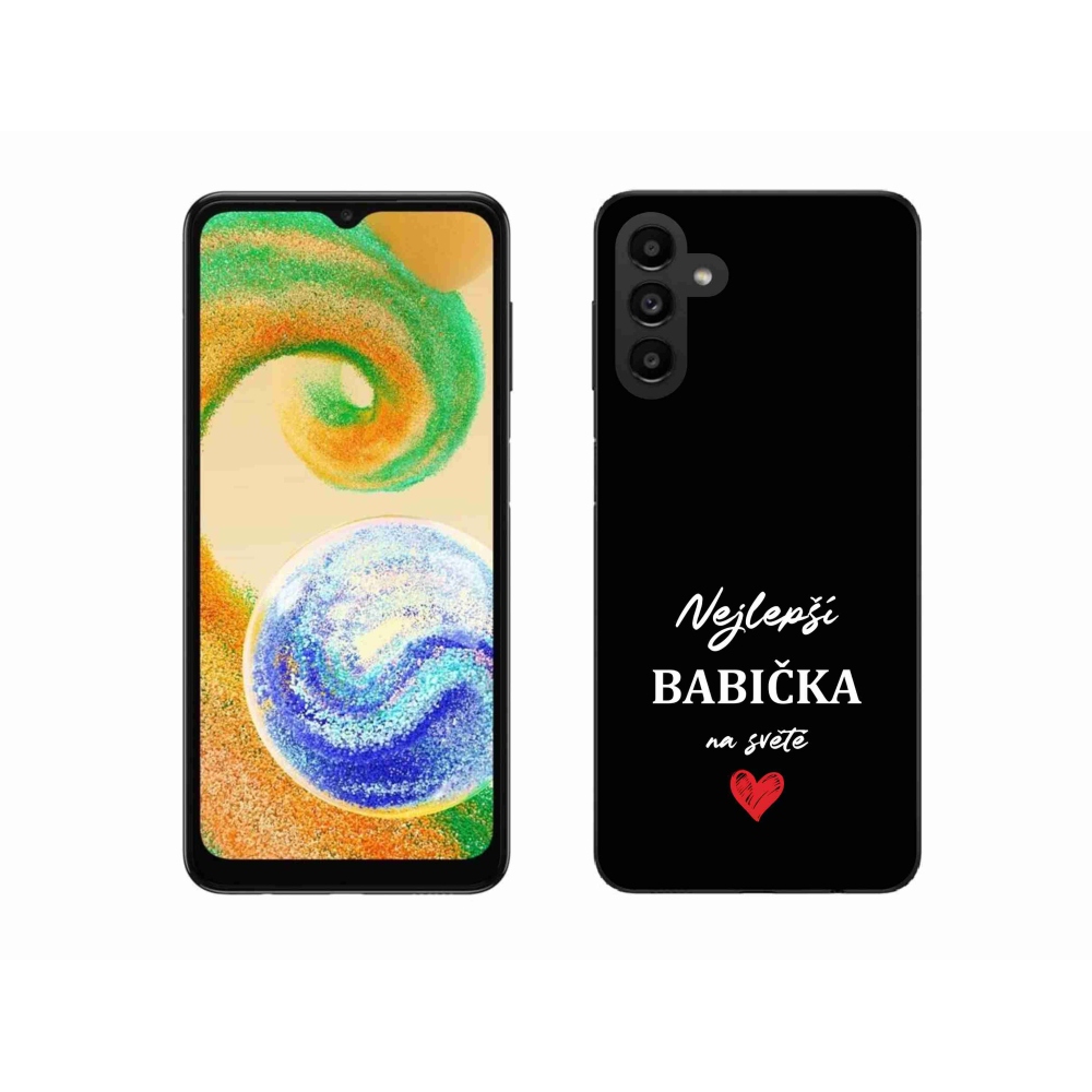 Gél borítás mmCase Samsung Galaxy A04s (164.7x76.7x9.1mm) - Best Grandma 1 fekete háttérrel