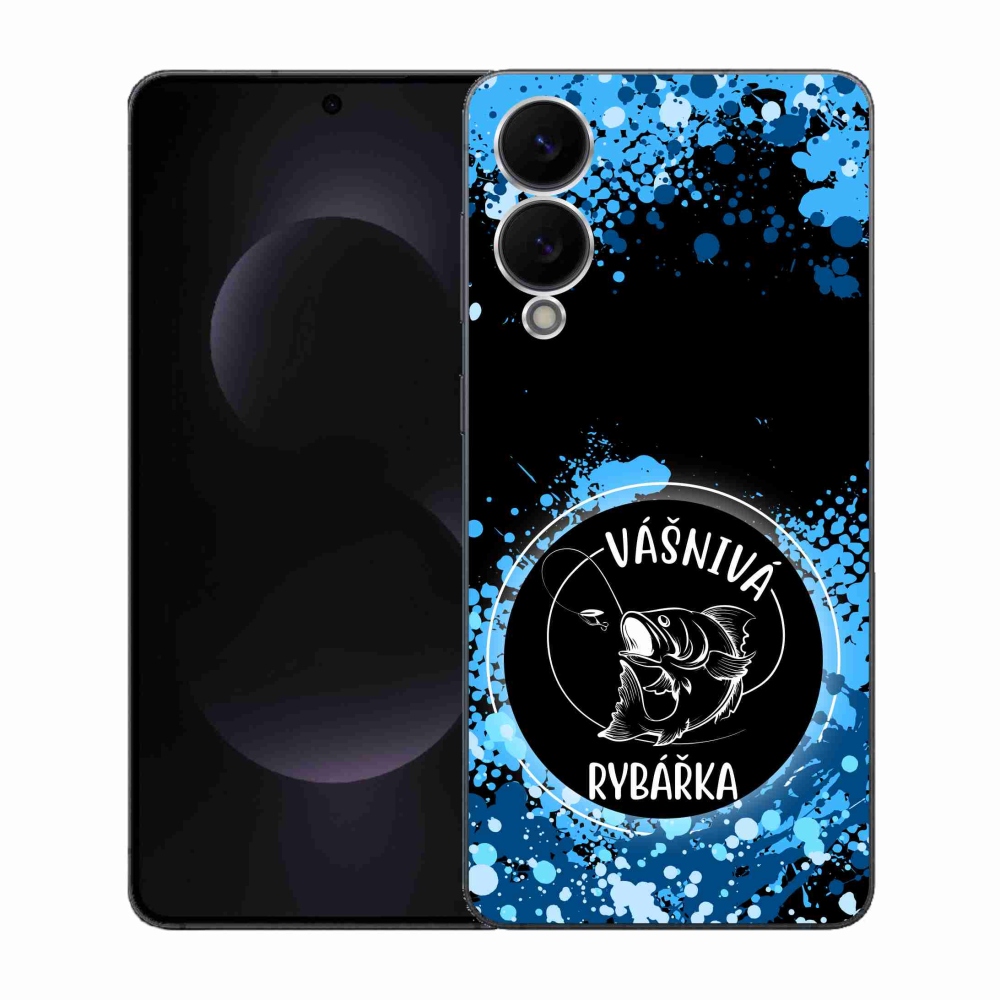 Gél borító mmCase Samsung Galaxy S25 Edge készülékhez - szenvedélyes halásznő fekete háttérrel