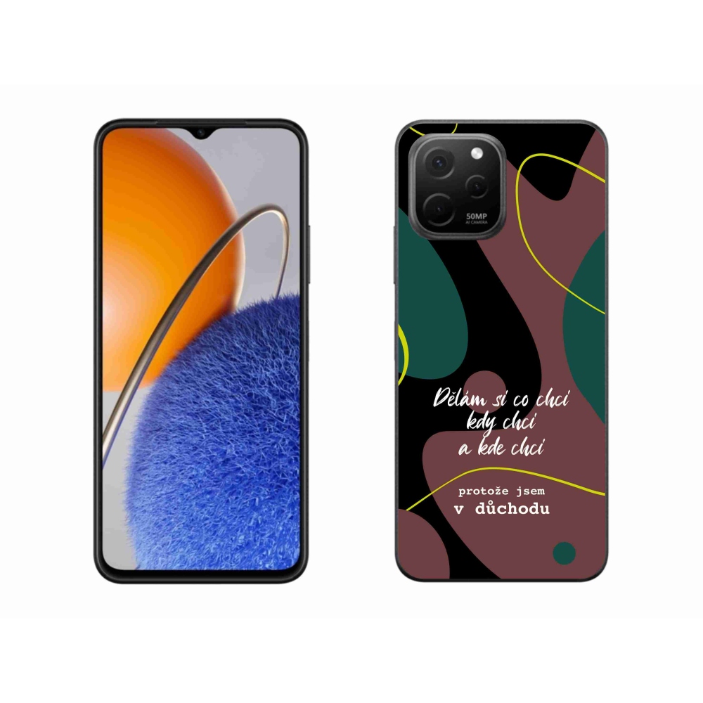 Gél borító mmCase a Huawei Nova Y61 készülékhez - vicces szöveg 10 fekete háttér