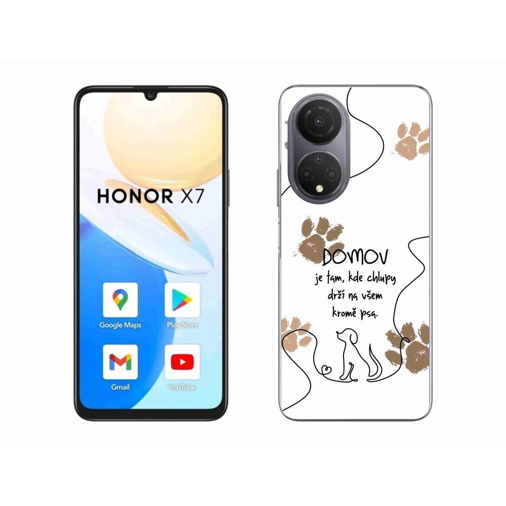 Gél borító mmCase a Honor X7-hez - kutya motívum fehér háttérrel
