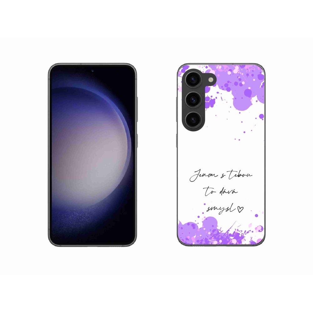 Gél borító mmCase Samsung Galaxy S23 5G - szerelem szöveg fehér háttérrel