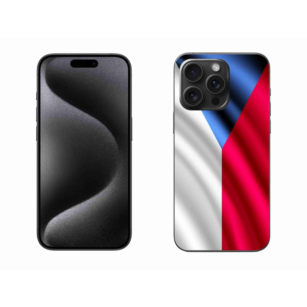 Zselés borítás mmCase iPhone 15 Pro Max készülékhez - cseh zászló