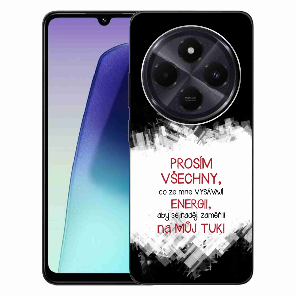 Gél borító mmCase a Xiaomi Redmi 14C/Poco C75-hez - vicces szöveg 1 piros