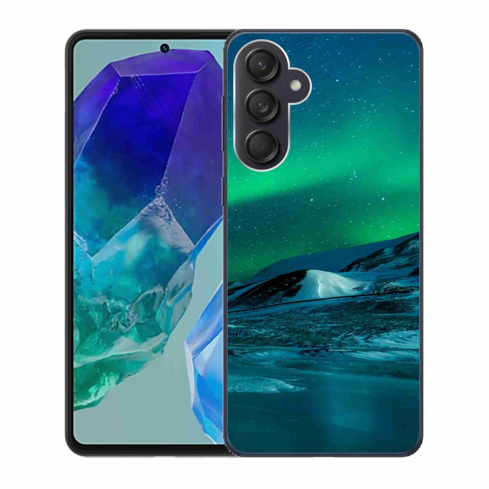 Gél borító mmCase Samsung Galaxy M55 5G - sarki fény - mmCase Samsung Galaxy M55 5G - aurora borealis