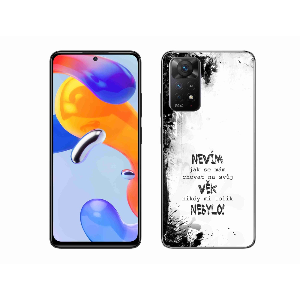 Gél borító mmCase a Xiaomi Redmi Note 11 Pro 4G/5G-hez - vicces szöveg 14 fehér háttérrel