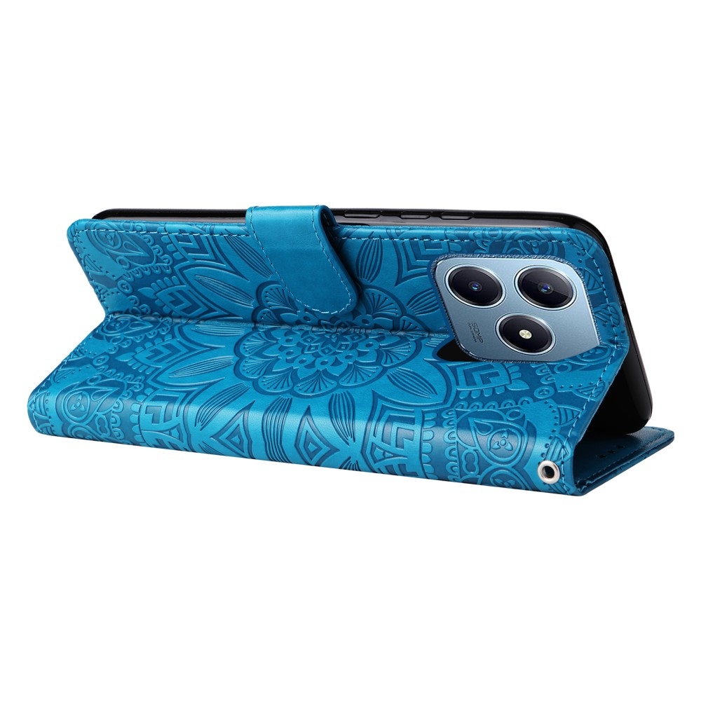 Napraforgó könyvtáska Realme Note 60-hoz - kék