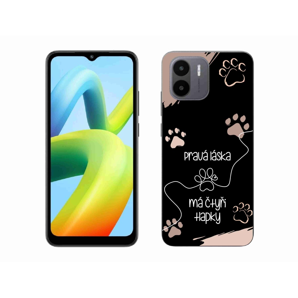 Gél borítás mmCase a Xiaomi Redmi A1 készülékhez - kutya motívum 1 fekete háttér