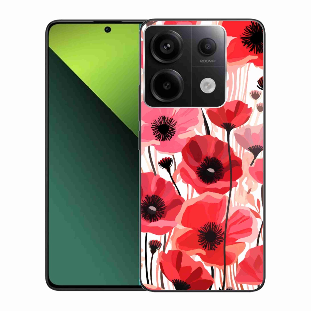 Gél borítás mmCase a Xiaomi Redmi Note 13 Pro 5G/Poco X6 5G számára - mákos 1