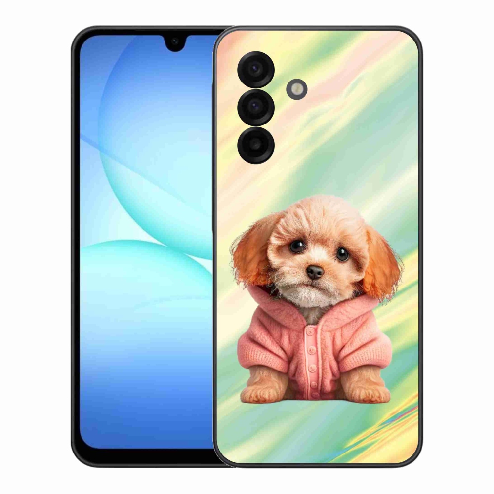 Gél borítás mmCase Samsung Galaxy A17 4G/5G - pulóveres kiskutya Samsung Galaxy A17 4G/5G-hez