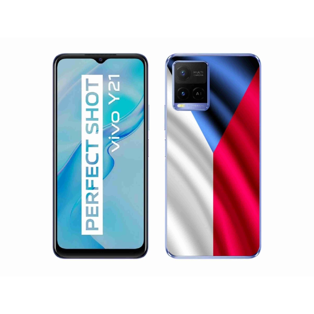 Zselés borító mmCase a Vivo Y21/Y21s/Y33s - cseh zászlóhoz
