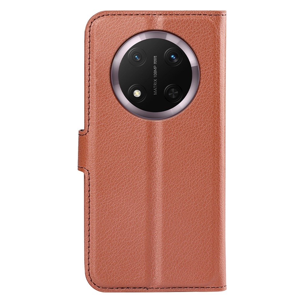 Litchi könyvtáska Honor Magic 7 Lite 5G - barna