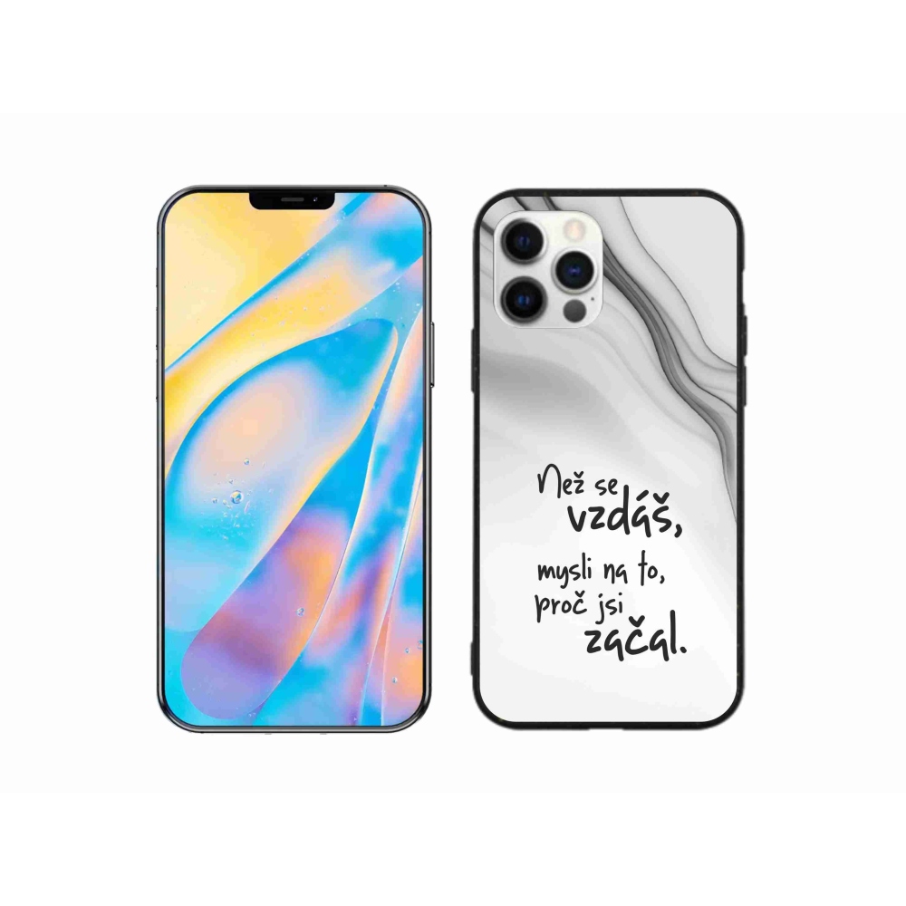 Gél borítás mmCase iPhone 12 Pro készülékhez - idézet 2 fehér háttér