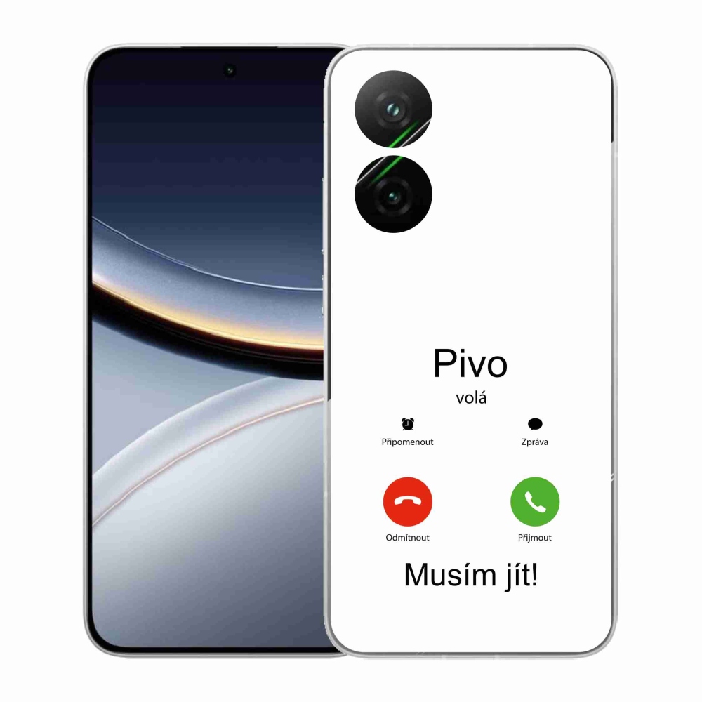 Gél borító mmCase a Xiaomi Poco F7 5G - sör hívja fehér háttérrel