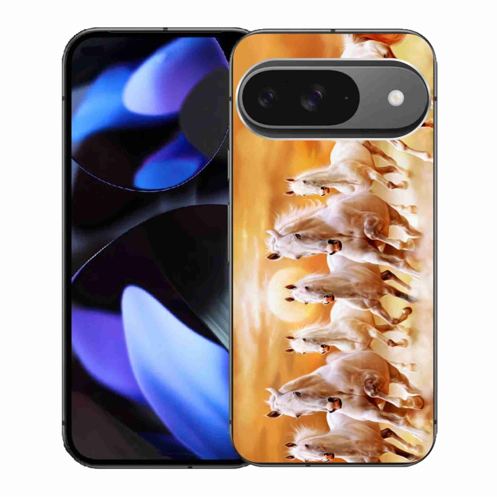 Gél tok mmCase a Google Pixel 9/9 Pro számára - lovak 2