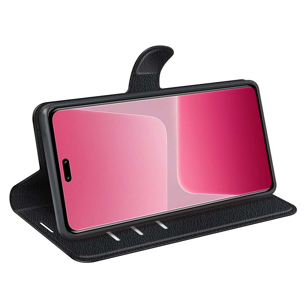 Litchi könyv tok Xiaomi 13 Lite-hoz - fekete