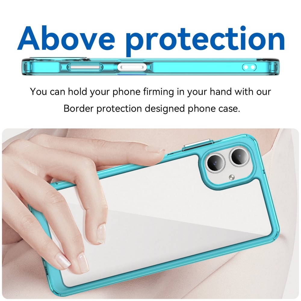 Gél tok kemény hátlappal a Samsung Galaxy A06 4G készülékre - világoskék színben