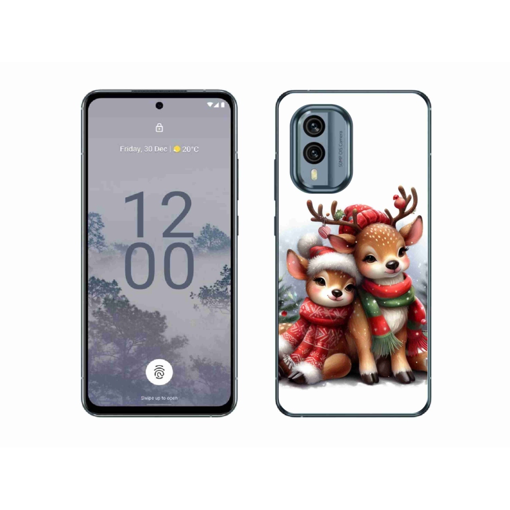 Zselés borítás mmCase a Nokia X30 5G készülékhez - karácsonyi rénszarvas