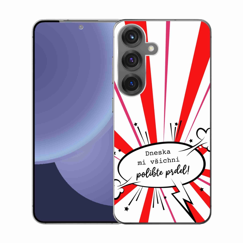 Gél borító mmCase Samsung Galaxy S25 készülékhez - vicces szöveg 15 fehér háttér