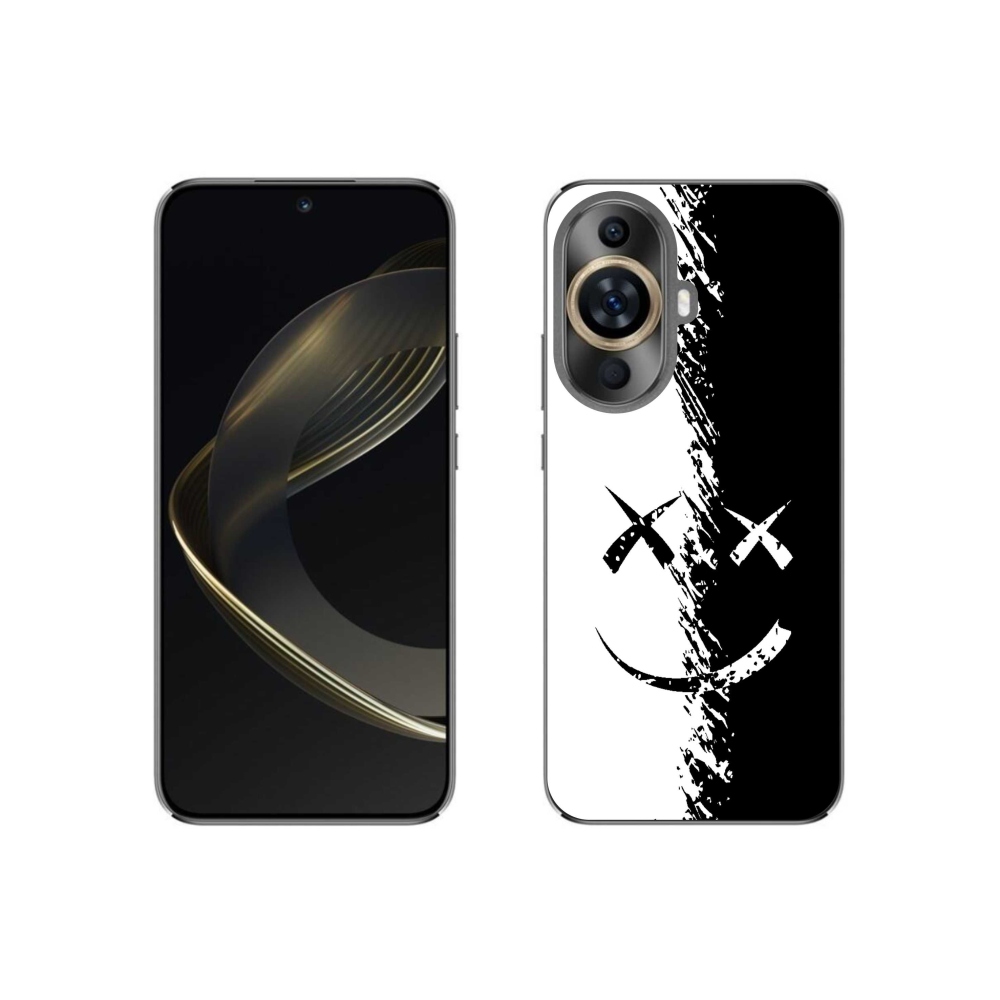 Gél borító mmCase a Huawei Nova 11-en - fekete-fehér smiley