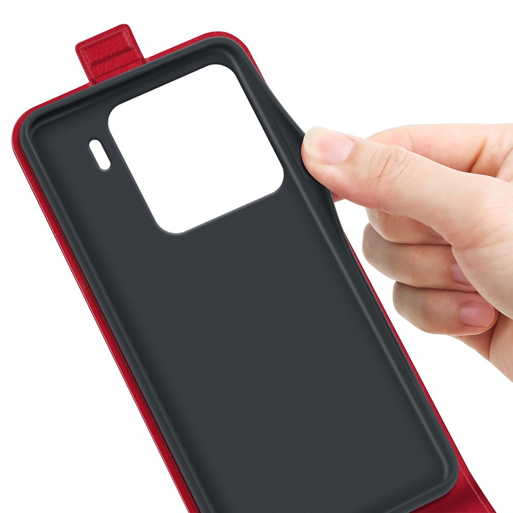 Függőleges könyvtáska Xiaomi 15-öshöz - piros