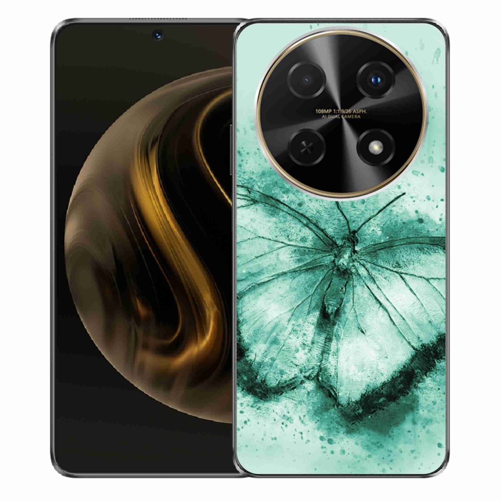 Gél tok mmCase a Huawei Nova 12i készülékhez - zöld pillangó