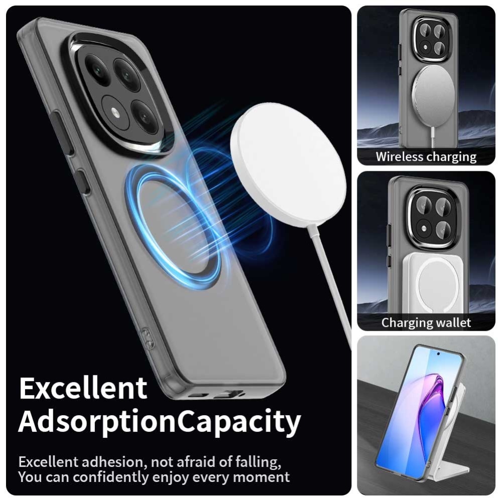 Candy zselés tok MagSafe-val Xiaomi Redmi Note 14 Pro+ 5G - fekete